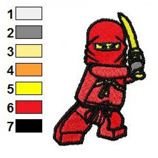 Digital Embroidery file Lego for baby HUS Ninjago Black Ninja Embroidery Design 