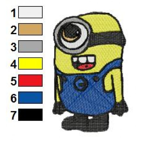 Despicable Me Carl 01 Embroidery Design