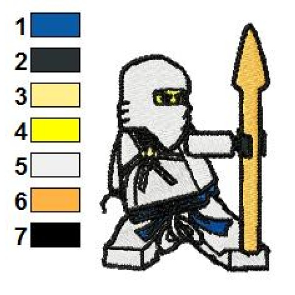 Jay Lego Ninjago Embroidery Design