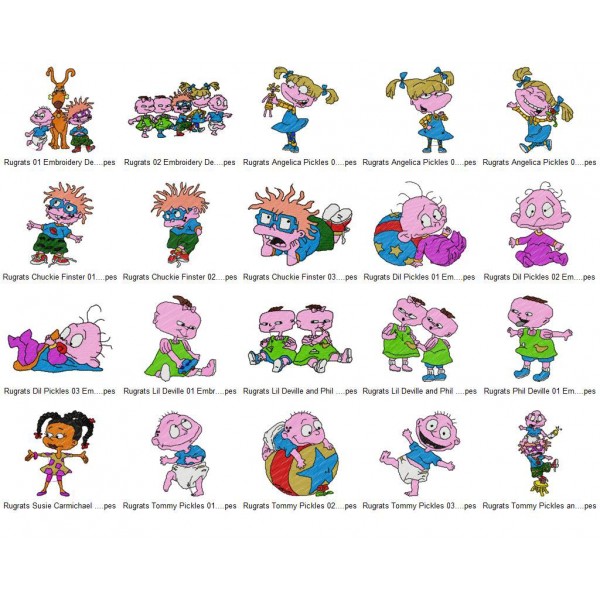 20 Rugrats Embroidery Designs Collection