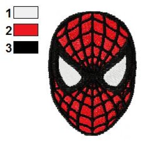 Spiderman Face Embroidery Design 04